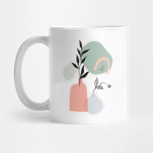 Abstract flower vases Mug